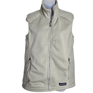 REI Womens Winter Vest Large Full Zipper Sleeveless Zipper Pockets Fleece Lining